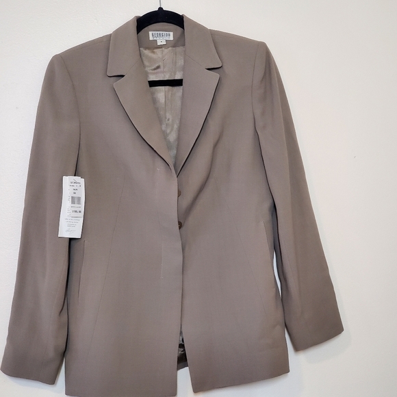 VTG Georgiou Studio Wool Blend Blazer Size 6 Business Career Professional - Picture 2 of 12